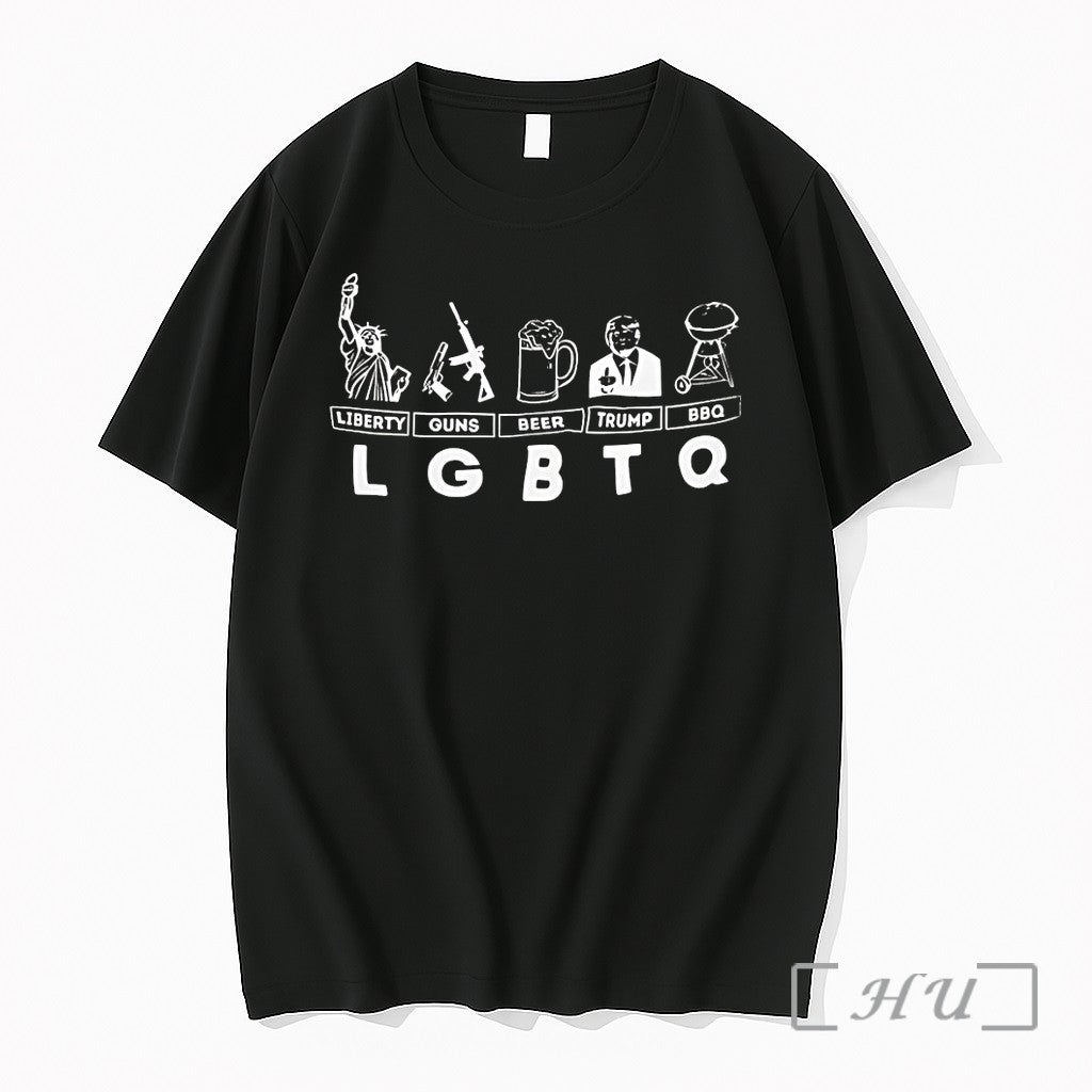 Officials Liberty Guns Beer Trump Bbq Lgbtq Meme - Adult & Kids T-Shirts, Sweatshirts & Hoodies apparel design preview 1
