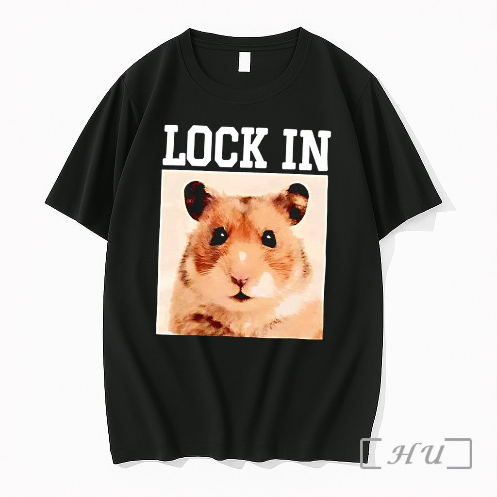 Officials Lock In Hamster Graphic Black Premium - Adult & Kids T-Shirts, Sweatshirts & Hoodies apparel design preview 1