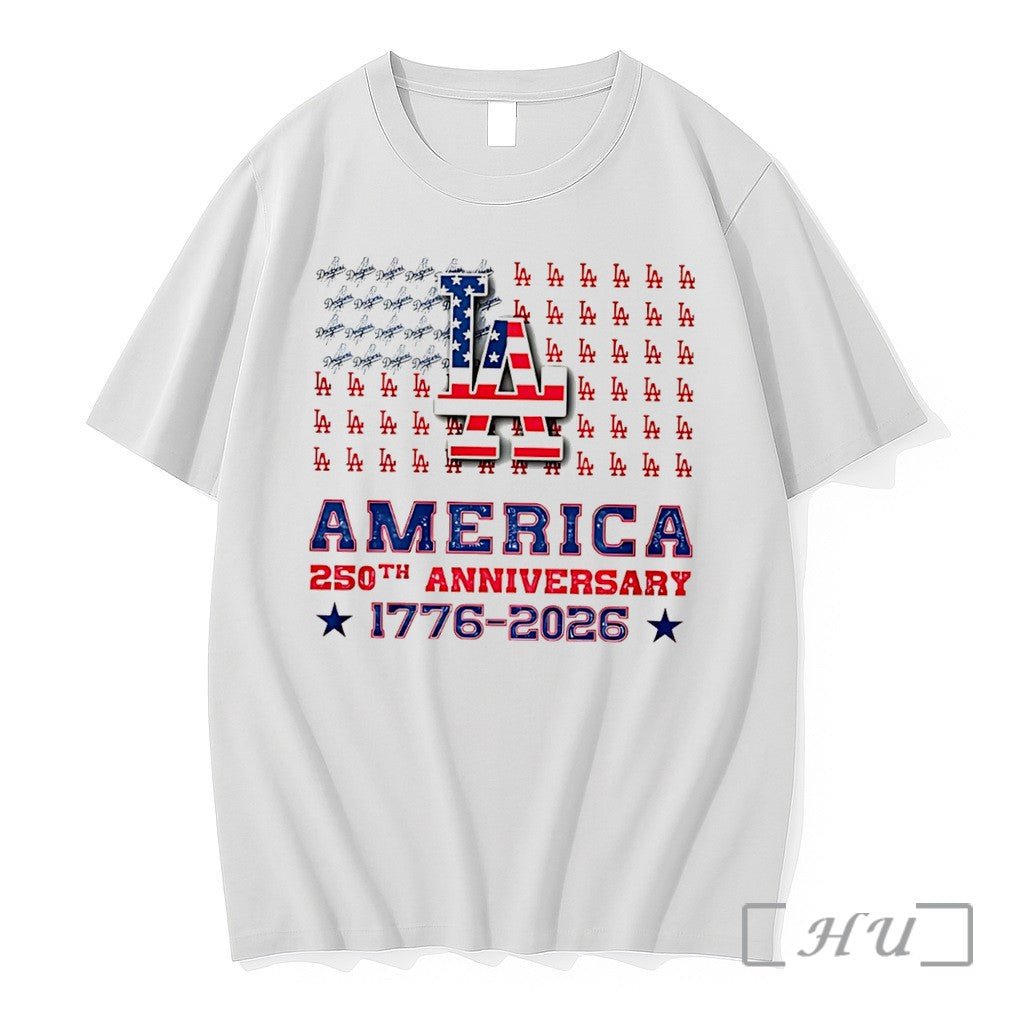 Officials Los Angeles Dodgers America 250th - Adult & Kids T-Shirts, Sweatshirts & Hoodies apparel design preview 1
