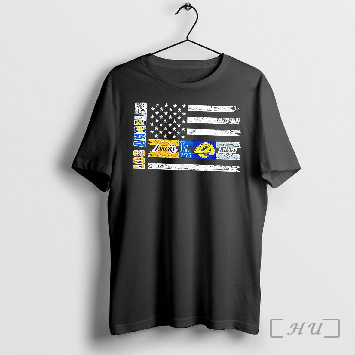 Officials Los Angeles Sports Teams Logos Flag - Adult & Kids T-Shirts, Sweatshirts & Hoodies apparel design preview 1