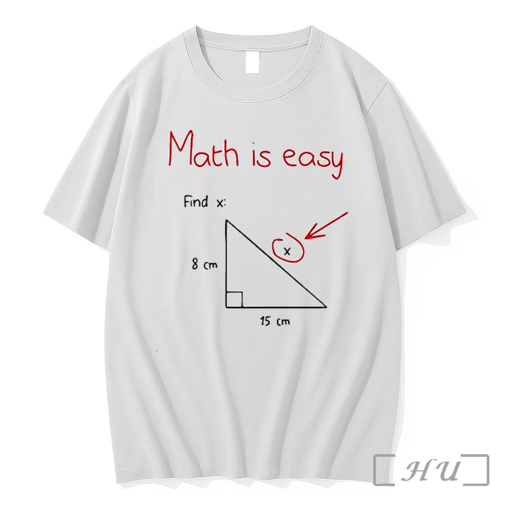 Officials Math Is Easy Find X Right Triangle - Adult & Kids T-Shirts, Sweatshirts & Hoodies apparel design preview 1