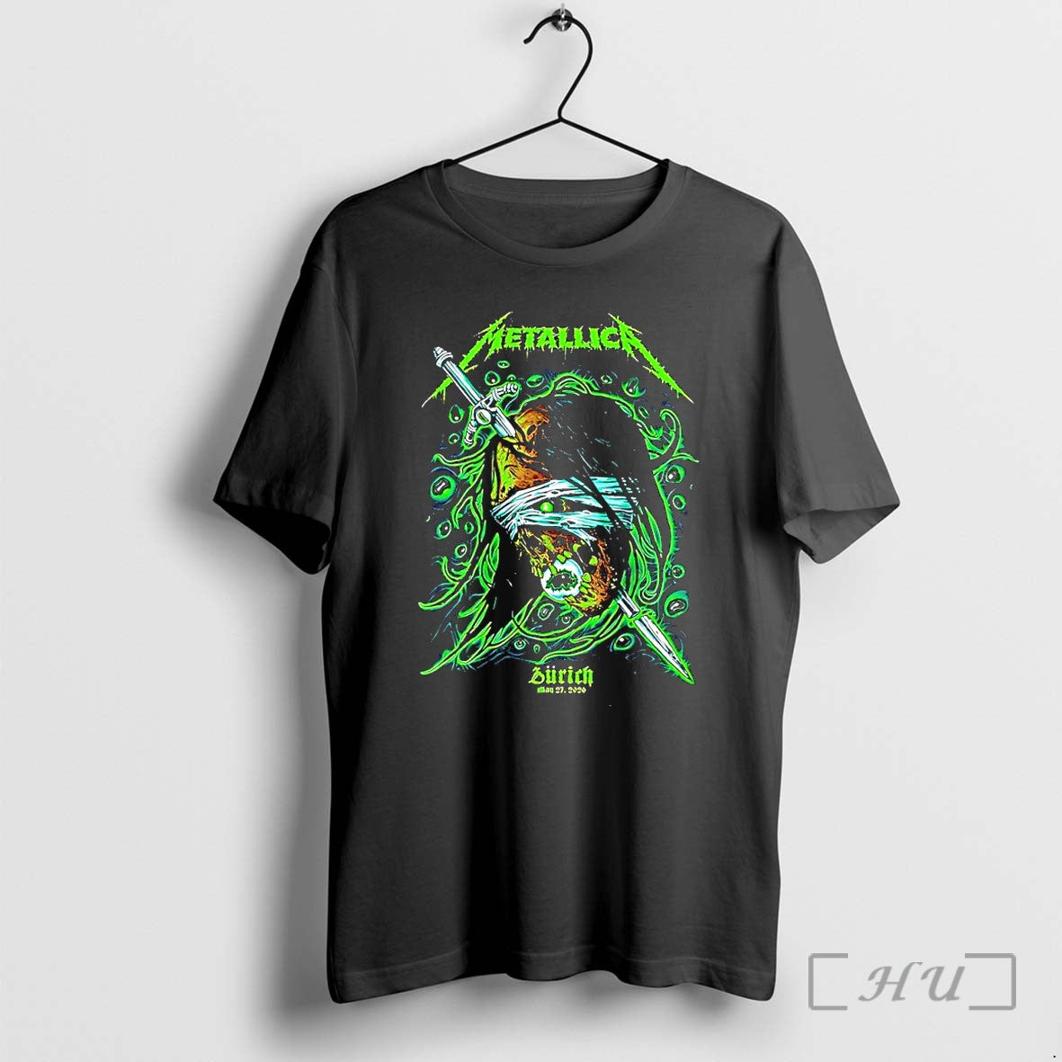 Officials Metallica Blindfolded Figure Sword Glowing - Adult & Kids T-Shirts, Sweatshirts & Hoodies apparel design preview 1