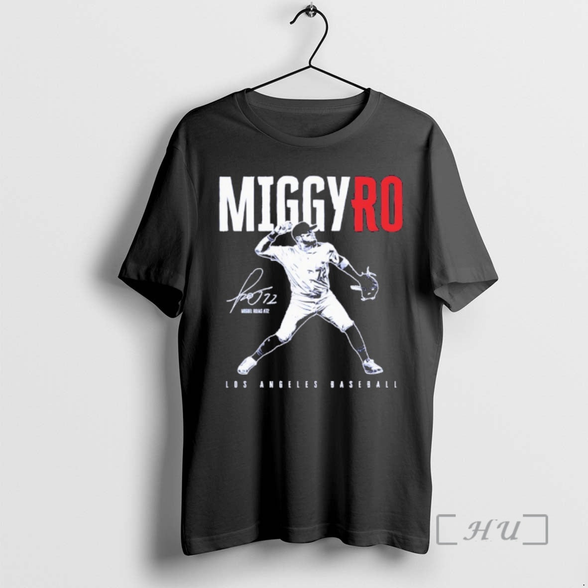 Officials Miguel Rojas 72 Los Angeles Baseball - Adult & Kids T-Shirts, Sweatshirts & Hoodies apparel design preview 1