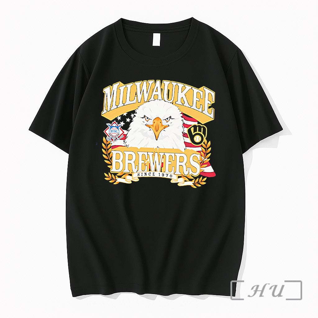 Officials Milwaukee Brewers Americana Eagle - Adult & Kids T-Shirts, Sweatshirts & Hoodies apparel design preview 1