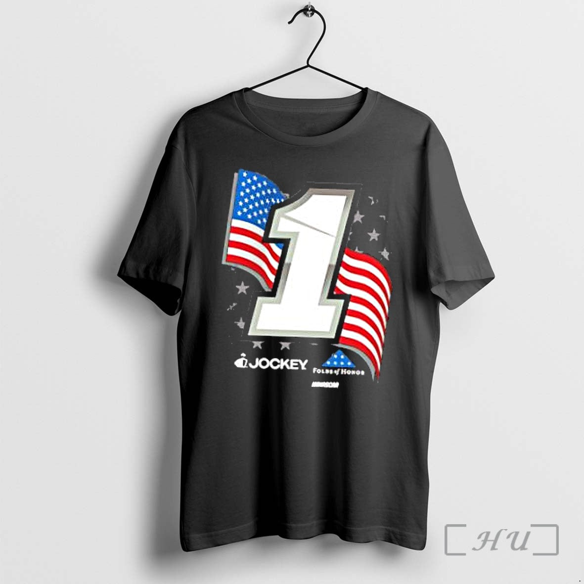 Officials Nascar Number 1 American Flag Jockey Folds - Adult & Kids T-Shirts, Sweatshirts & Hoodies apparel design preview 1