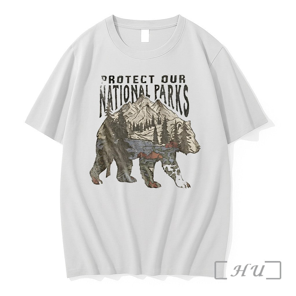 Officials National Parks Bear Graphic Protect Our - Adult & Kids T-Shirts, Sweatshirts & Hoodies apparel design preview 1