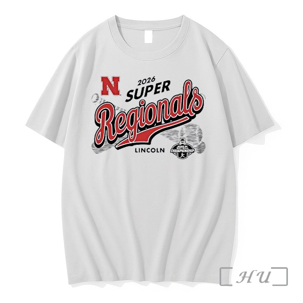 Officials Nebraska 2026 Super Regionals Ncaa Di - Adult & Kids T-Shirts, Sweatshirts & Hoodies apparel design preview 1