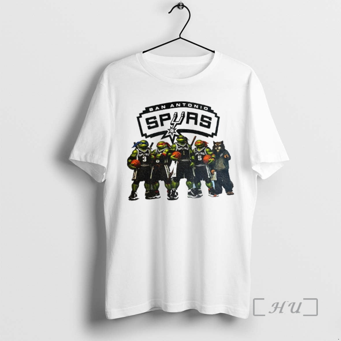Officials Ninja Turtles X San Antonio Spurs - Adult & Kids T-Shirts, Sweatshirts & Hoodies apparel design preview 1