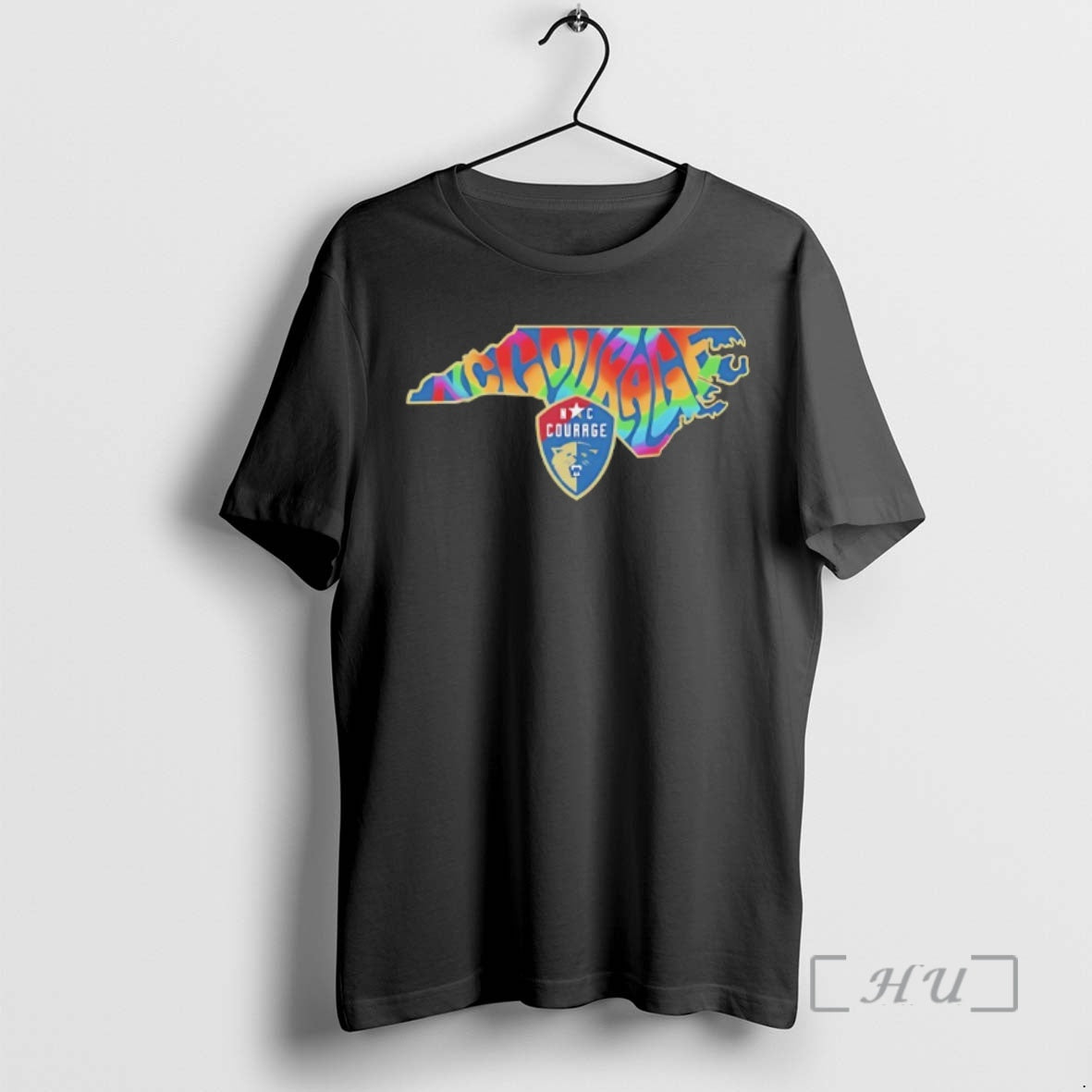 Officials North Carolina Courage Groovy Pride State - Adult & Kids T-Shirts, Sweatshirts & Hoodies apparel design preview 1