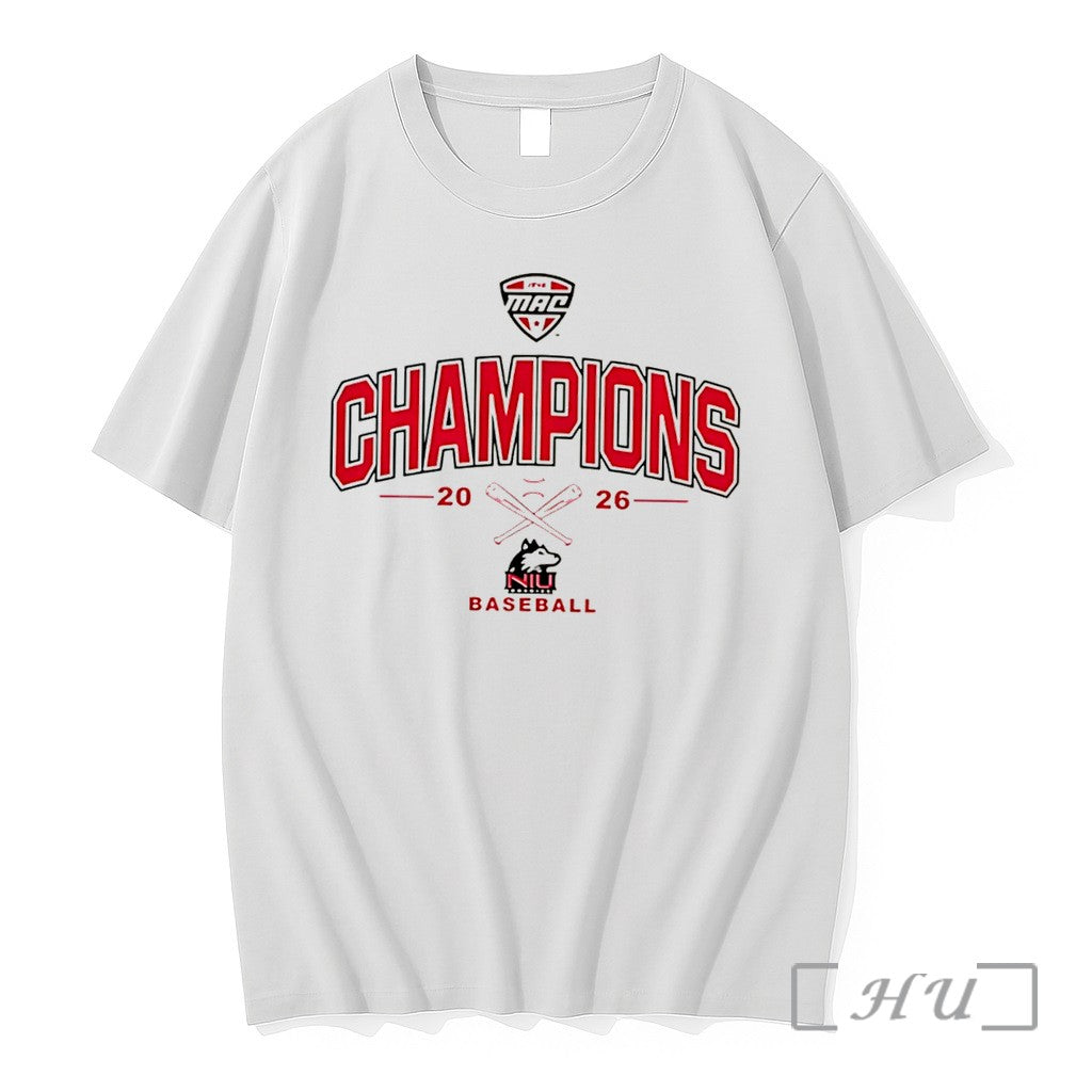 Officials Northern Illinois Huskies 2026 Mac Baseball - Adult & Kids T-Shirts, Sweatshirts & Hoodies apparel design preview 1
