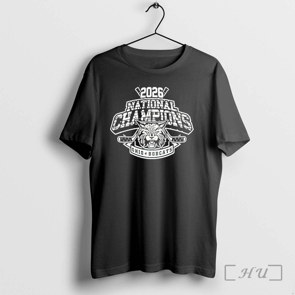Officials Ohio Bobcat Hockey National Champions 2026 - Adult & Kids T-Shirts, Sweatshirts & Hoodies apparel design preview 1