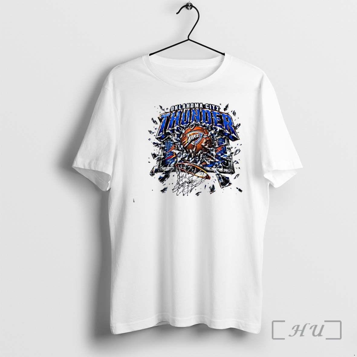 Officials Oklahoma City Thunder Basketball Breaking - Adult & Kids T-Shirts, Sweatshirts & Hoodies apparel design preview 1