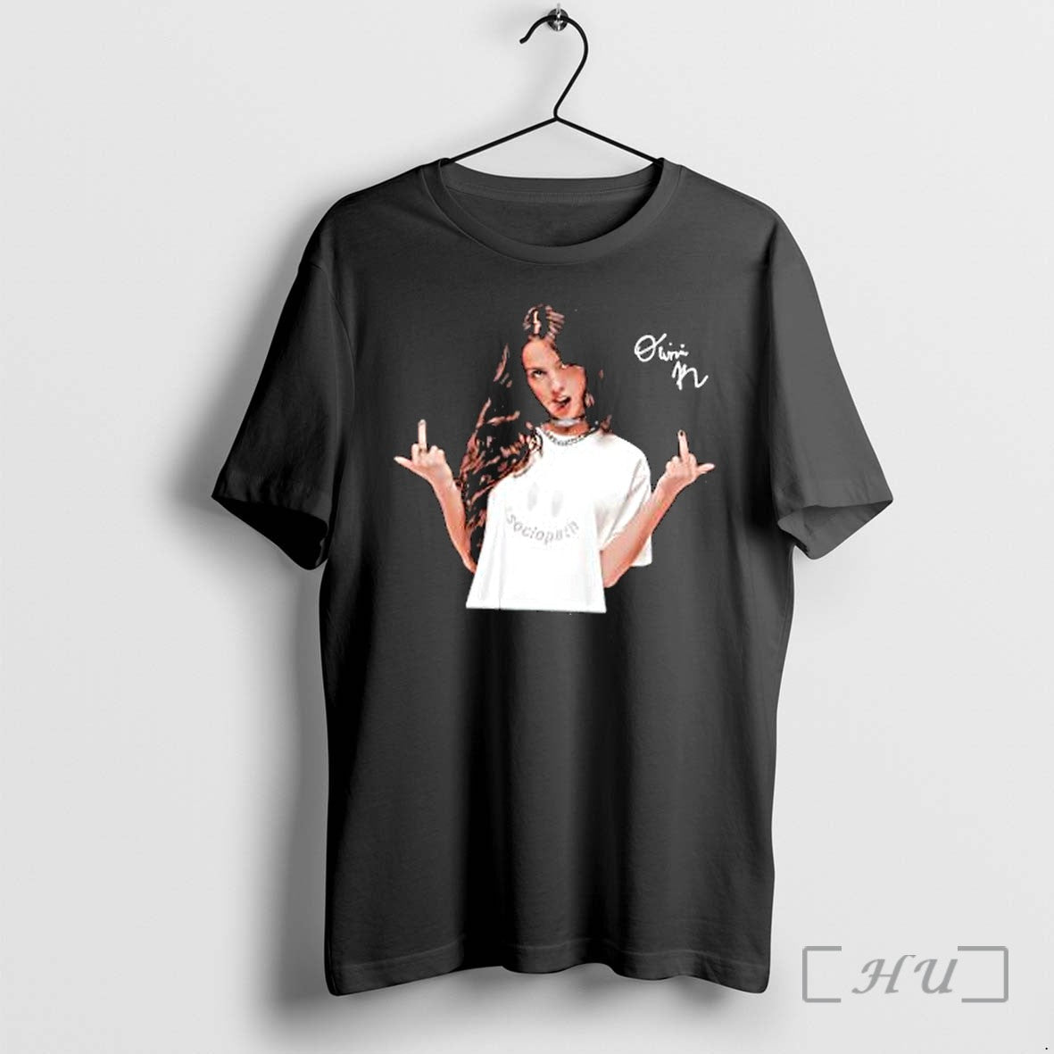 Officials Olivia Rodrigo Sticking Tongue Out Middle - Adult & Kids T-Shirts, Sweatshirts & Hoodies apparel design preview 1