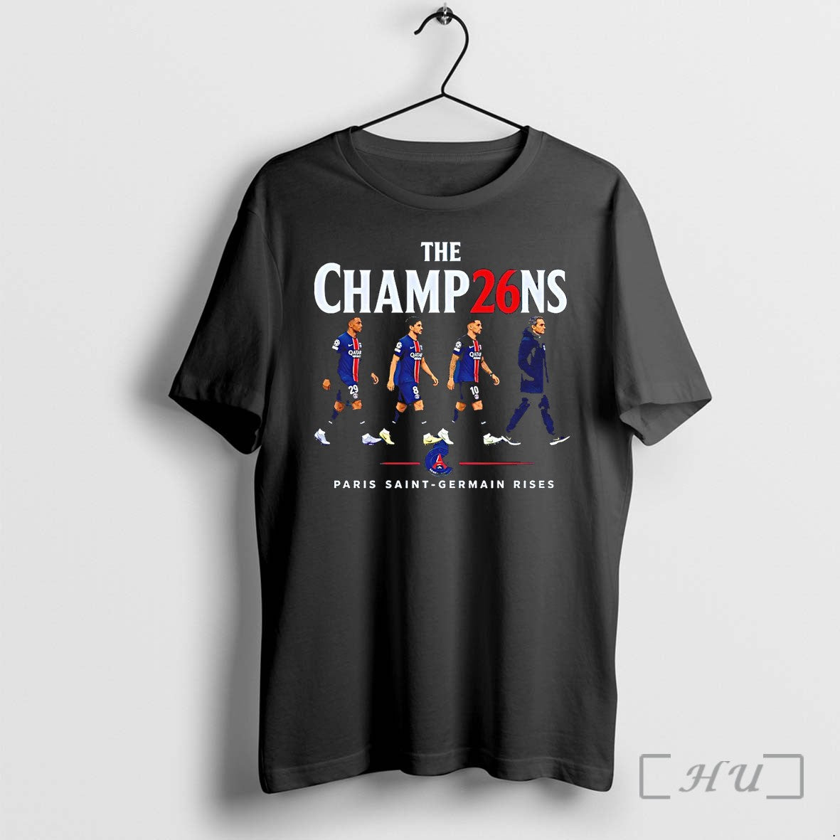 Officials Paris Saint Germain Rises Champions 2026 - Adult & Kids T-Shirts, Sweatshirts & Hoodies apparel design preview 1