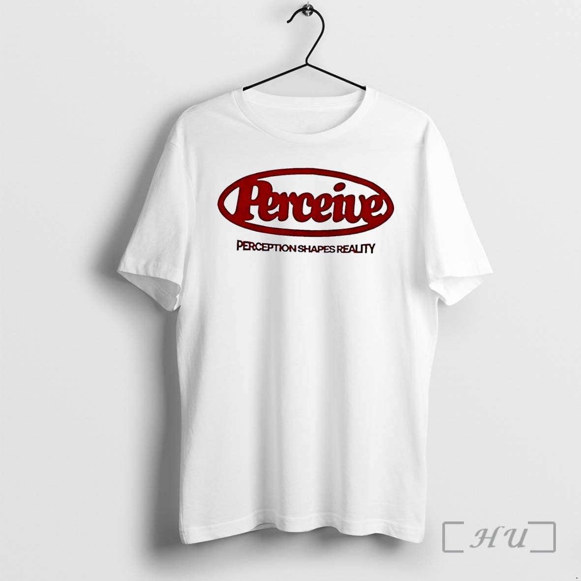 Officials Perceive Red Oval Logo Perception Shapes - Adult & Kids T-Shirts, Sweatshirts & Hoodies apparel design preview 1