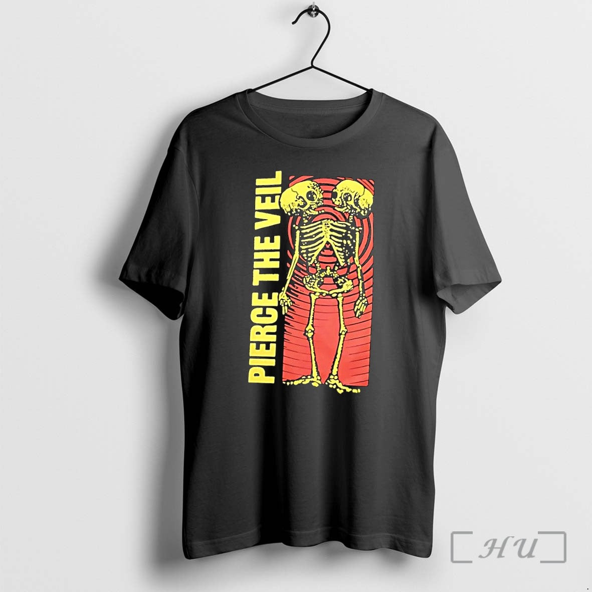 Officials Pierce The Veil Two Headed Skeleton Red - Adult & Kids T-Shirts, Sweatshirts & Hoodies apparel design preview 1