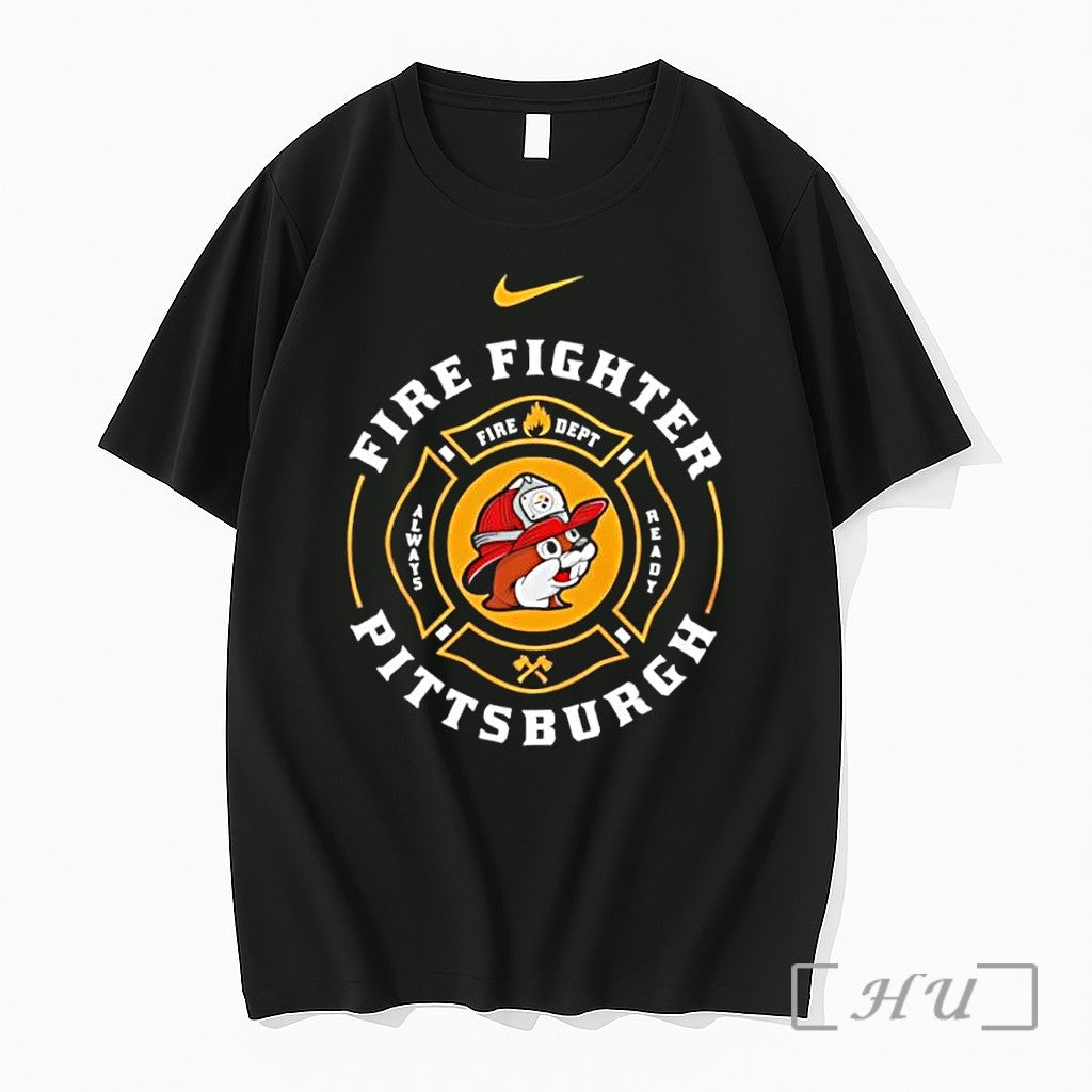 Officials Pittsburgh Firefighter Buc Ees Steelers - Adult & Kids T-Shirts, Sweatshirts & Hoodies apparel design preview 1