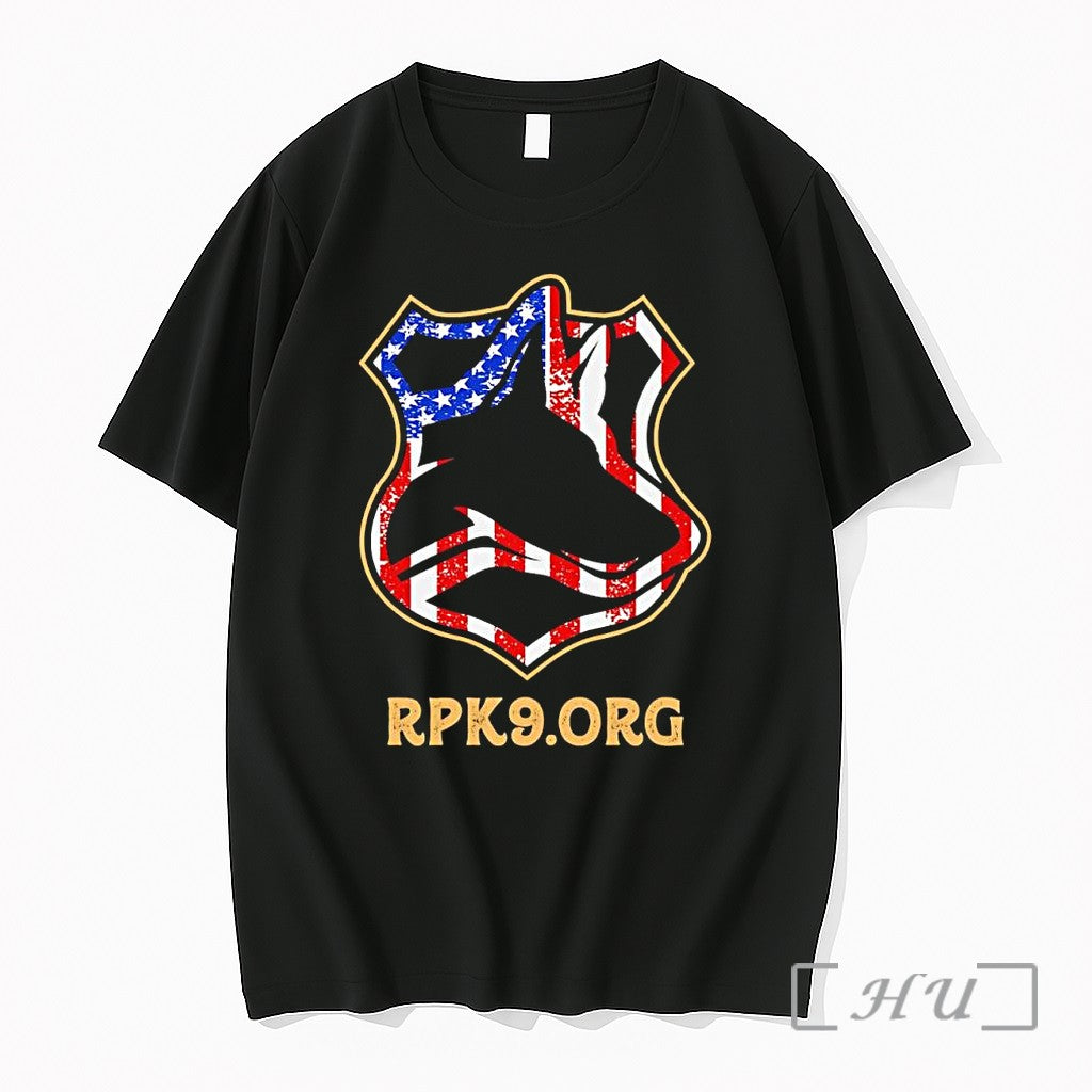 Officials Police K9 Dog Rpk9 Org American Flag Shield - Adult & Kids T-Shirts, Sweatshirts & Hoodies apparel design preview 1
