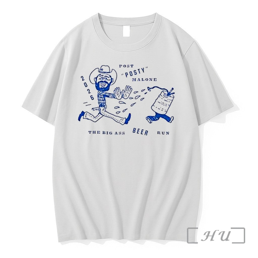 Officials Post Malone Beer Run The Bag Ass 2026 - Adult & Kids T-Shirts, Sweatshirts & Hoodies apparel design preview 1