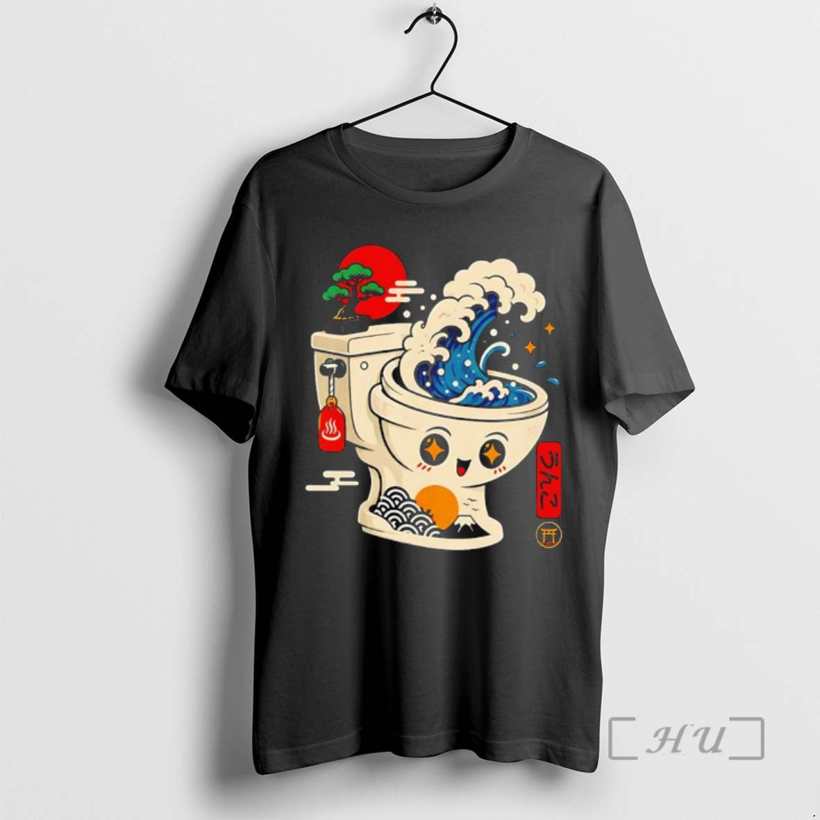 Officials Pretty The Great Flush Wave Toilet Spoof - Adult & Kids T-Shirts, Sweatshirts & Hoodies apparel design preview 1