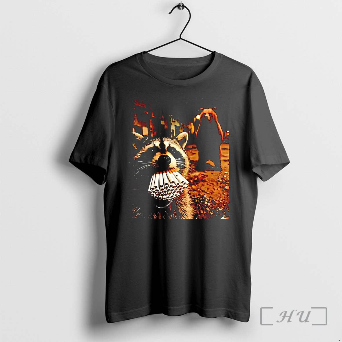 Officials Raccoon With Cigarettes And Bear Premium - Adult & Kids T-Shirts, Sweatshirts & Hoodies apparel design preview 1