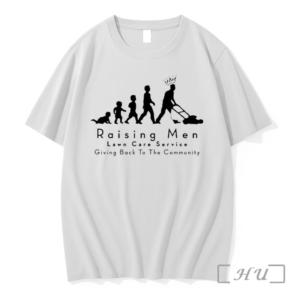 Officials Raising Men Lawn Care Service Evolution - Adult & Kids T-Shirts, Sweatshirts & Hoodies apparel design preview 1