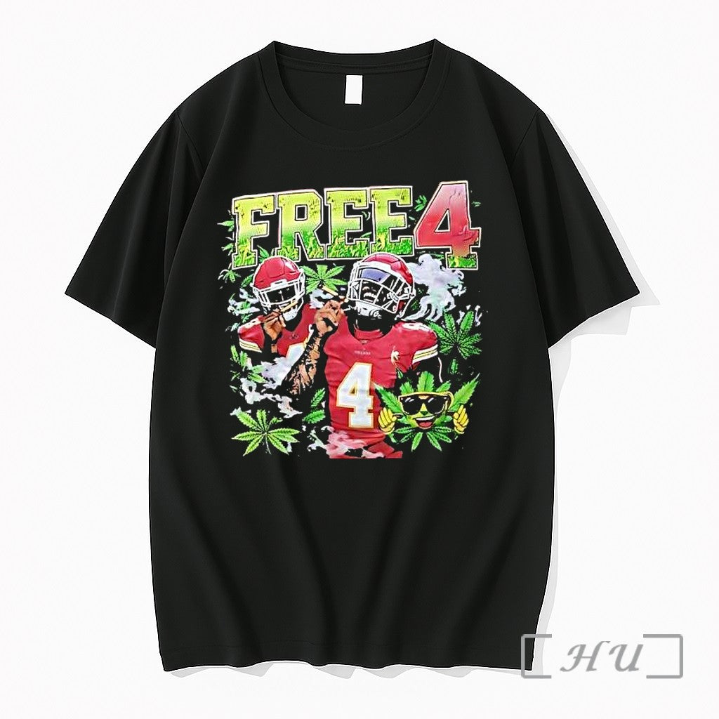Officials Rashee Rice Free 4 Kansas City Chiefs - Adult & Kids T-Shirts, Sweatshirts & Hoodies apparel design preview 1