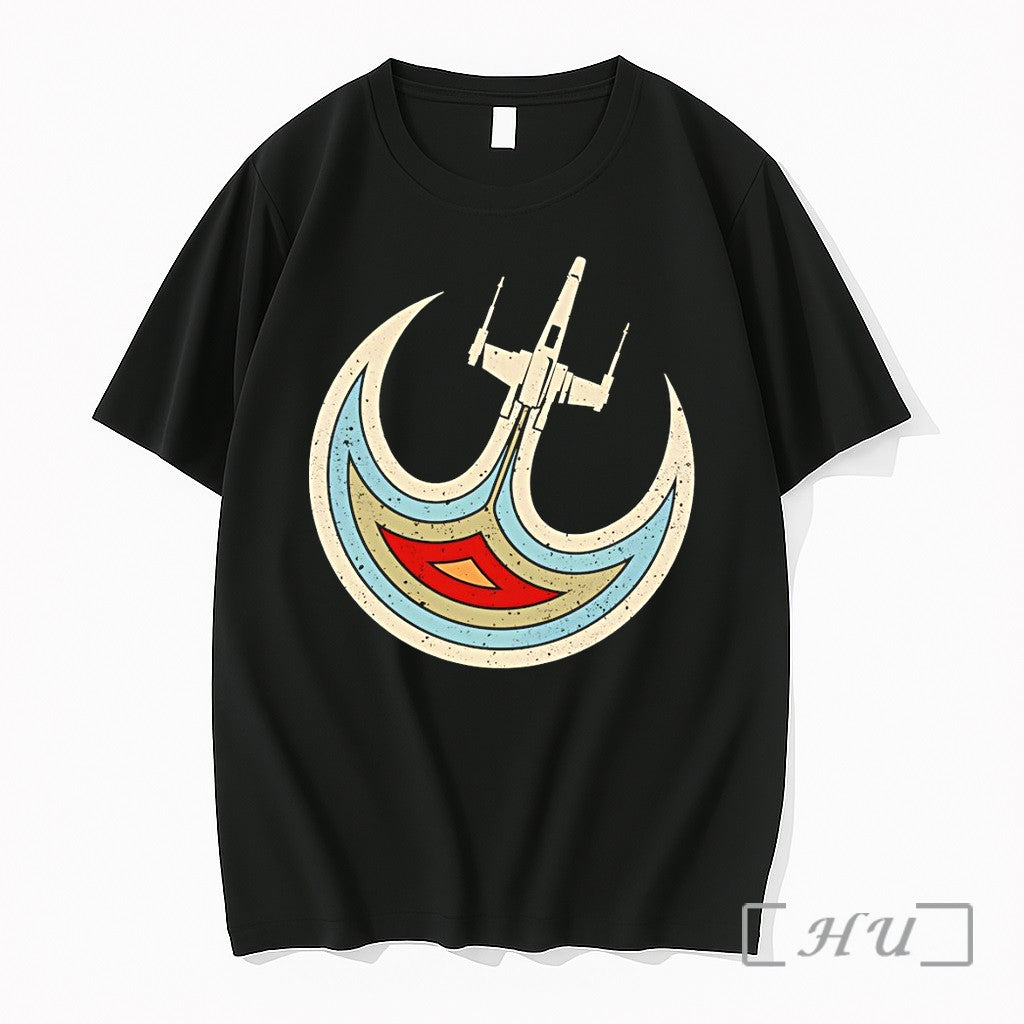 Officials Rebel Alliance Emblem And An X Wing Retro - Adult & Kids T-Shirts, Sweatshirts & Hoodies apparel design preview 1