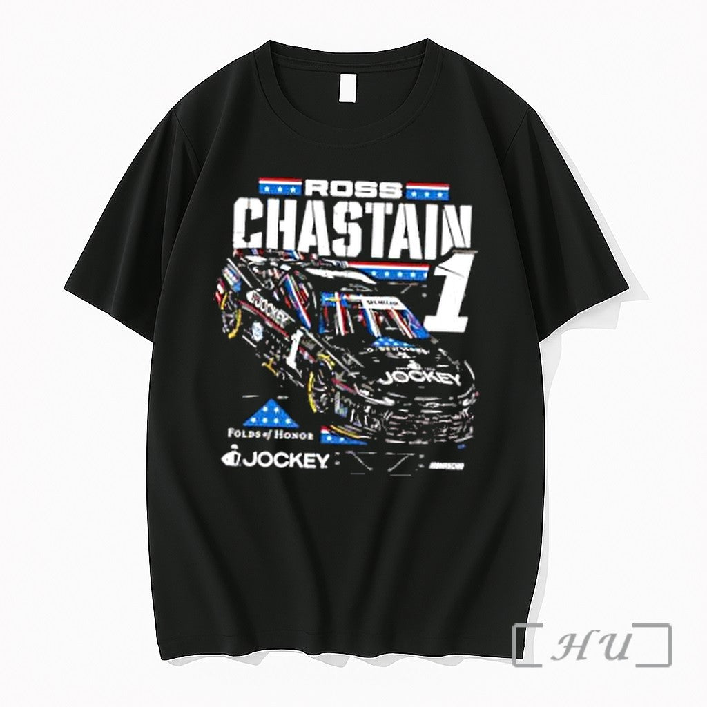 Officials Ross Chastain 1 Jockey Folds Of Honor Sfc - Adult & Kids T-Shirts, Sweatshirts & Hoodies apparel design preview 1