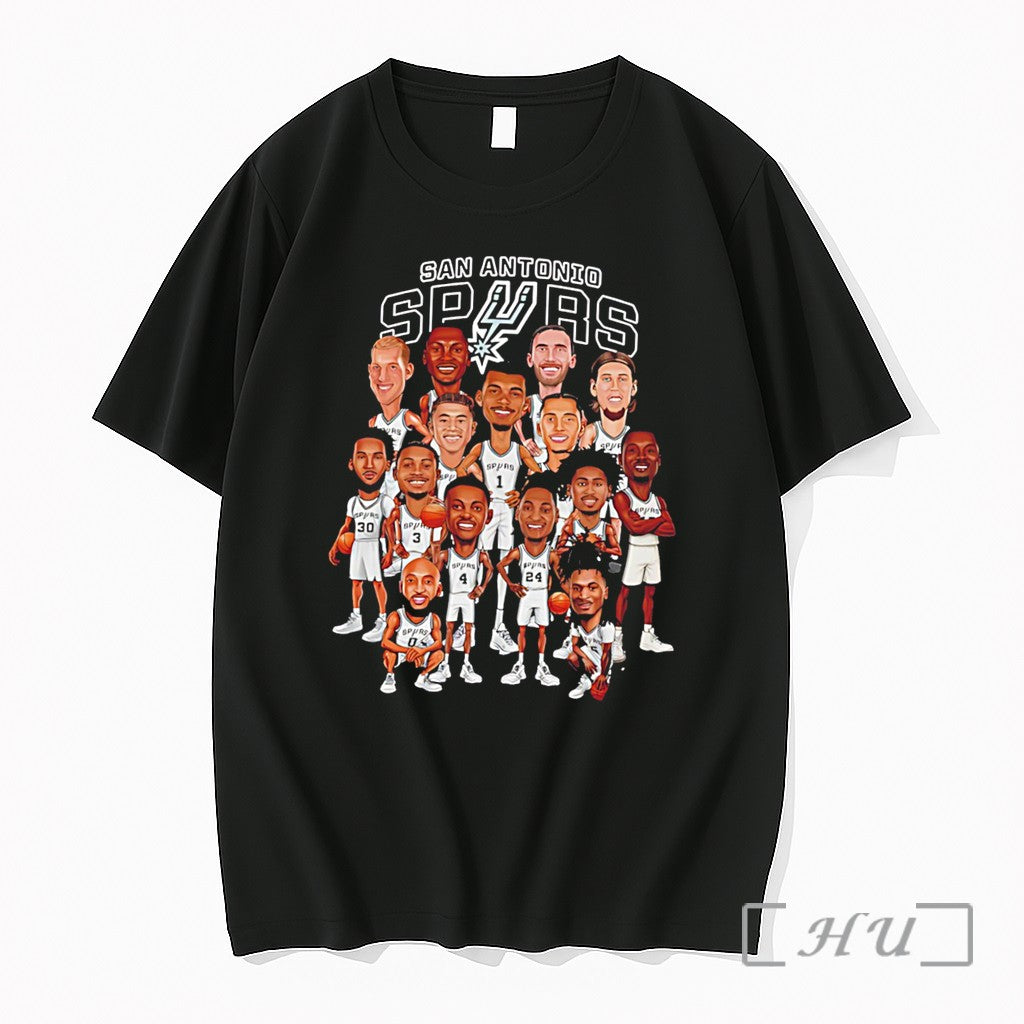 Officials San Antonio Spurs 2026 Playoffs Caricature - Adult & Kids T-Shirts, Sweatshirts & Hoodies apparel design preview 1