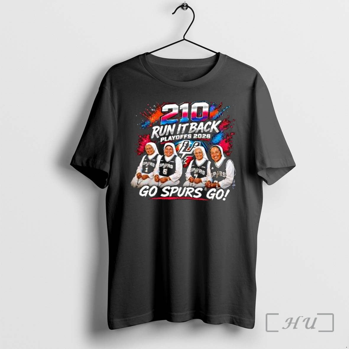 Officials San Antonio Spurs 210 Run It Back Playoffs - Adult & Kids T-Shirts, Sweatshirts & Hoodies apparel design preview 1