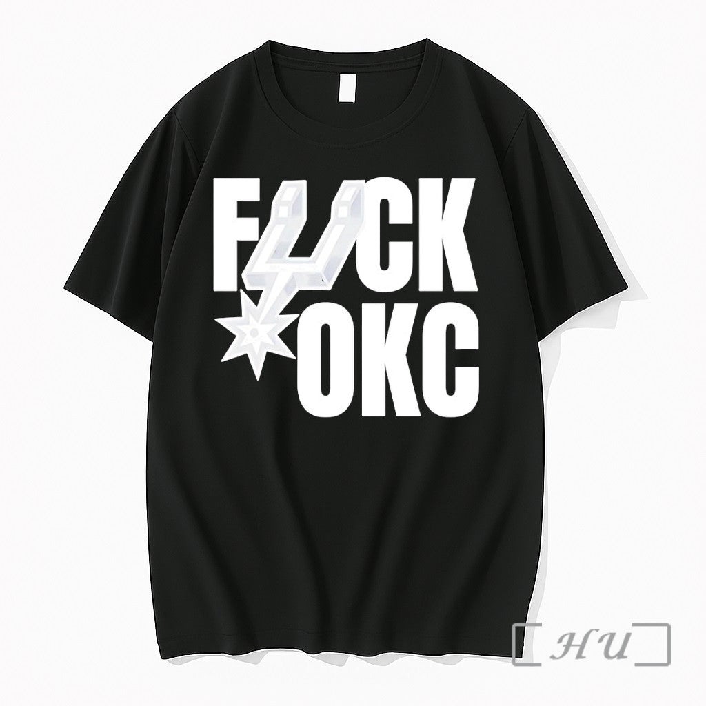 Officials San Antonio Spurs Basketball Fuck Okc Nba - Adult & Kids T-Shirts, Sweatshirts & Hoodies apparel design preview 1