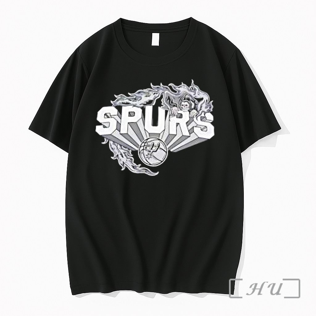 Officials San Antonio Spurs Nba Grim Reaper Flaming - Adult & Kids T-Shirts, Sweatshirts & Hoodies apparel design preview 1