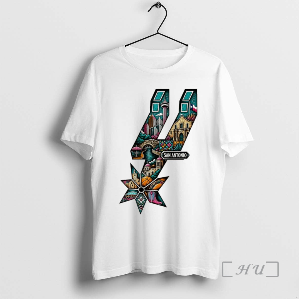 Officials San Antonio Spurs Tower Of The Americas - Adult & Kids T-Shirts, Sweatshirts & Hoodies apparel design preview 1