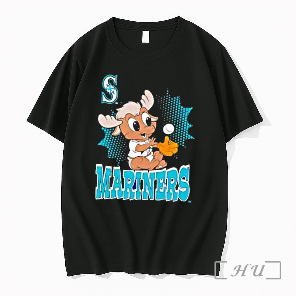 Officials Seattle Mariners Mlb Baby Mariner Moose - Adult & Kids T-Shirts, Sweatshirts & Hoodies apparel design preview 1