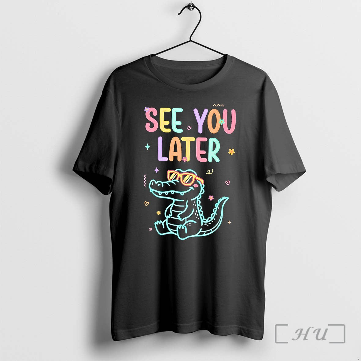 Officials See You Later Teacher Summer Alligator - Adult & Kids T-Shirts, Sweatshirts & Hoodies apparel design preview 1