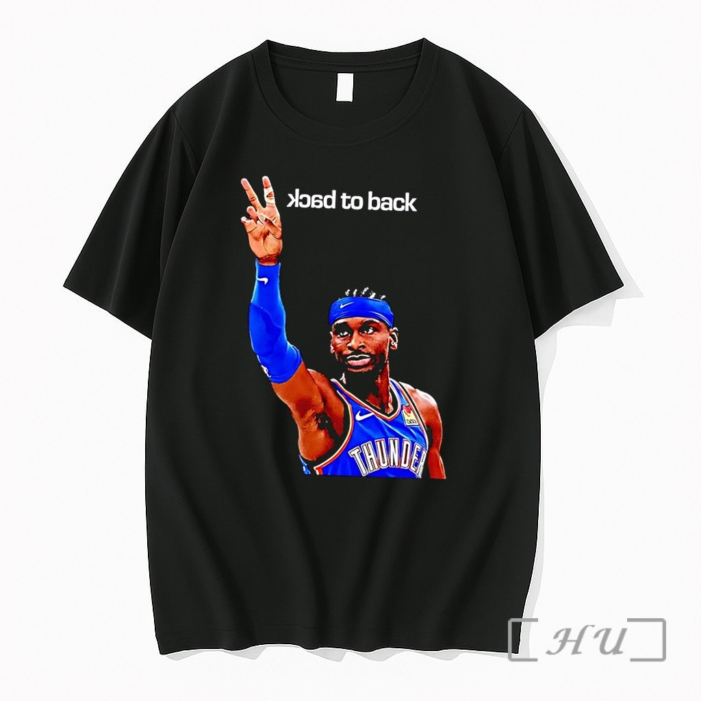 Officials Shai Gilgeous Alexander Two Back To Thunder - Adult & Kids T-Shirts, Sweatshirts & Hoodies apparel design preview 1