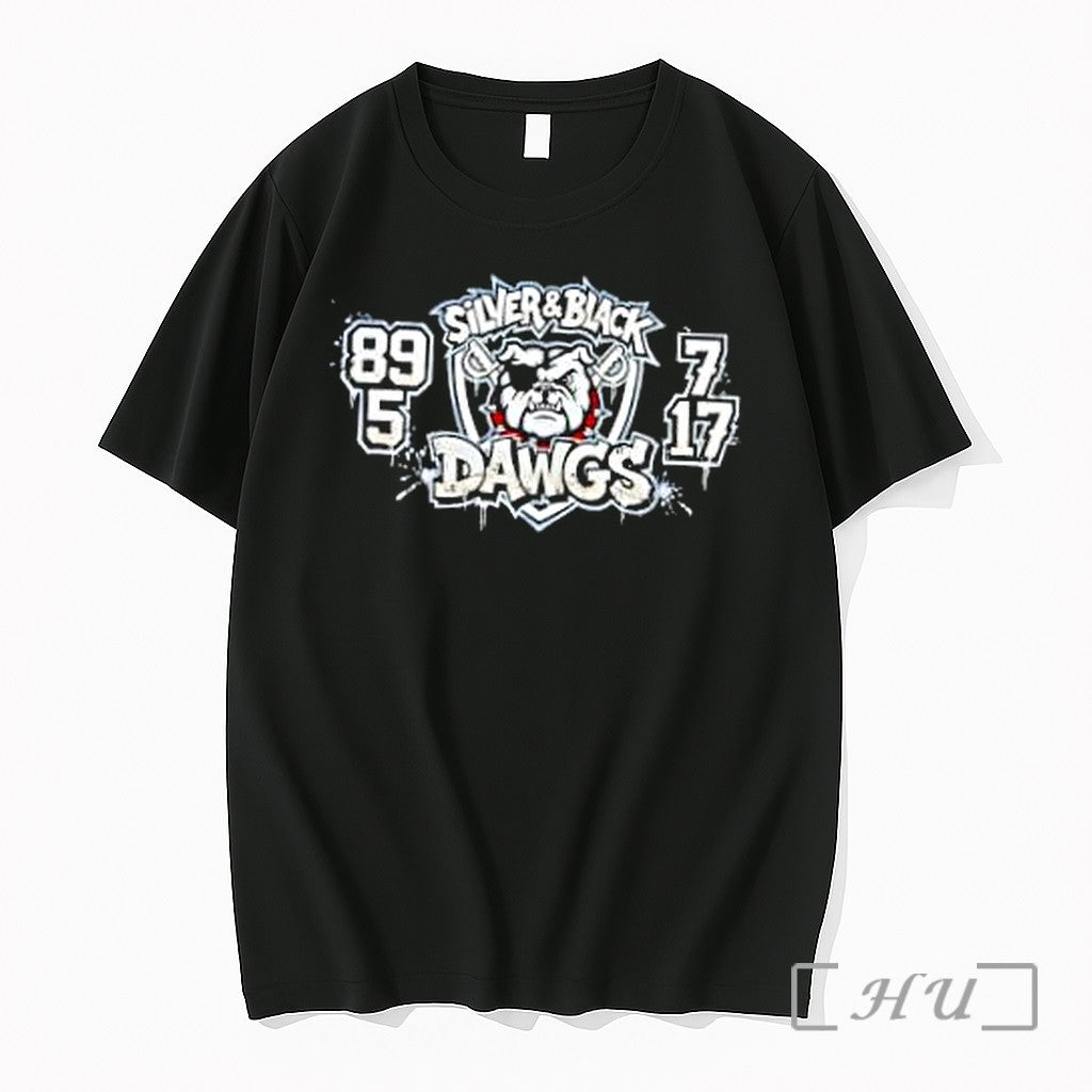 Officials Silver And Black Dawgs Pirate Bulldog - Adult & Kids T-Shirts, Sweatshirts & Hoodies apparel design preview 1