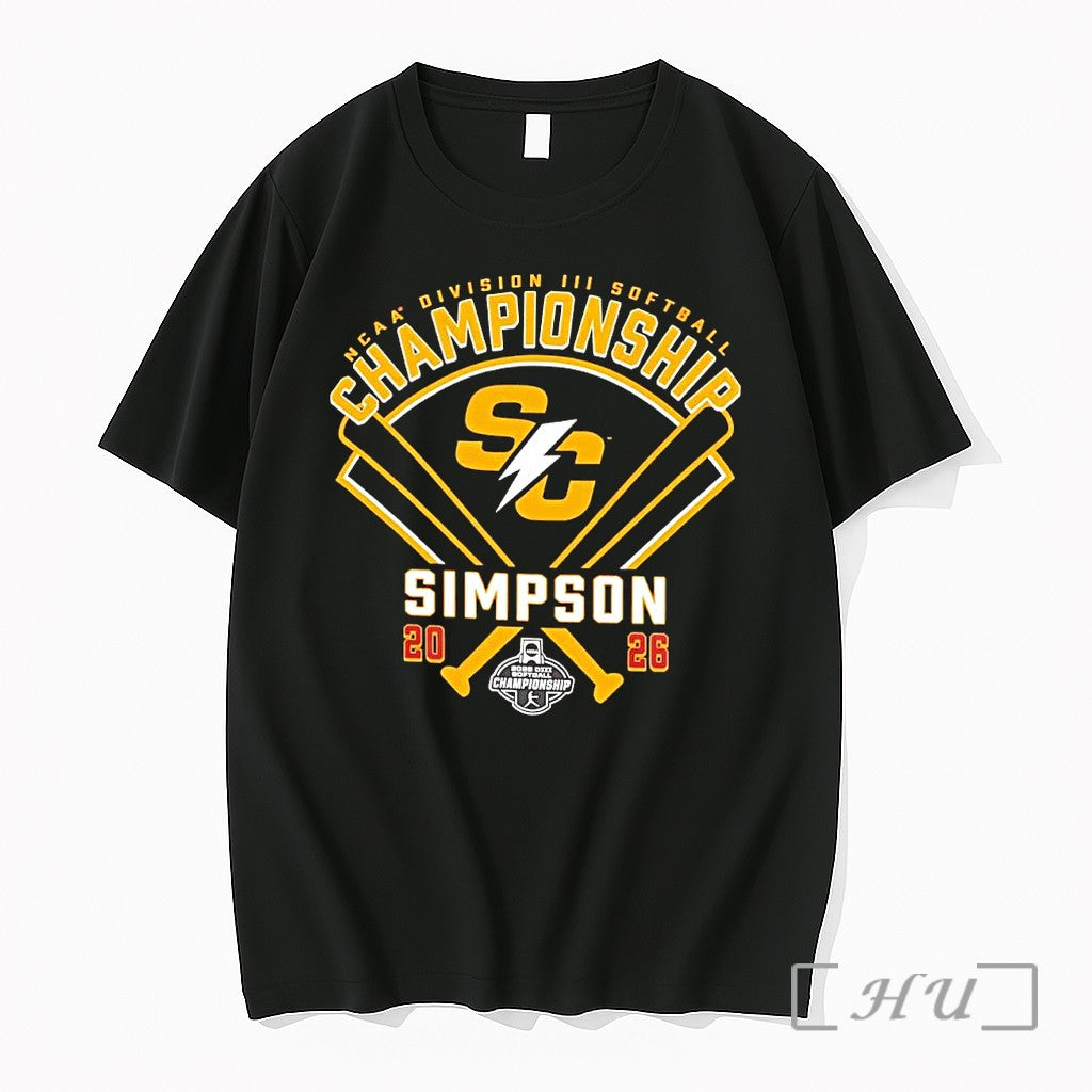 Officials Simpson Sc 2026 Ncaa Division Iii Softball - Adult & Kids T-Shirts, Sweatshirts & Hoodies apparel design preview 1