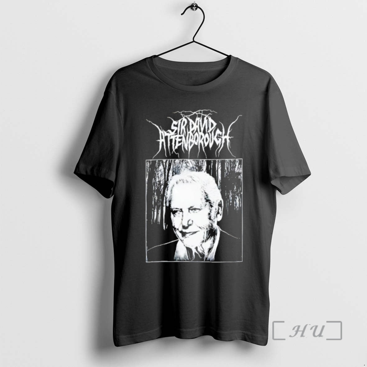 Officials Sir David Attenborough Black Metal Vintage - Adult & Kids T-Shirts, Sweatshirts & Hoodies apparel design preview 1