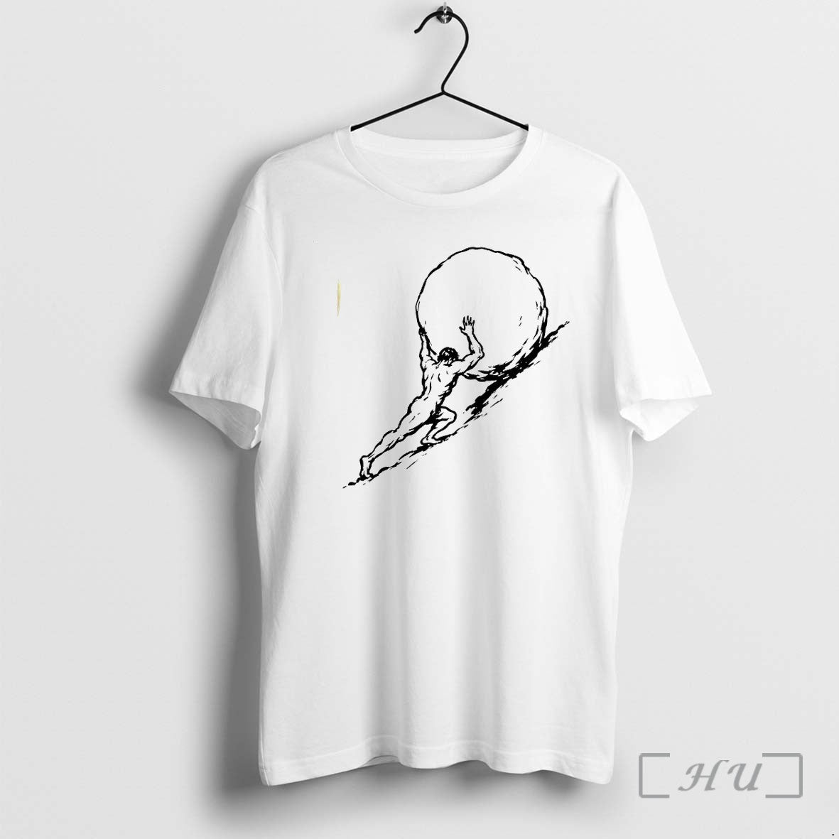 Officials Sisyphus Pushing Boulder Sketch Premium - Adult & Kids T-Shirts, Sweatshirts & Hoodies apparel design preview 1