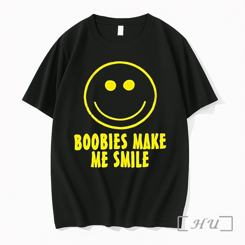 Officials Smiling Face Boobies Make Me Smile - Adult & Kids T-Shirts, Sweatshirts & Hoodies apparel design preview 1