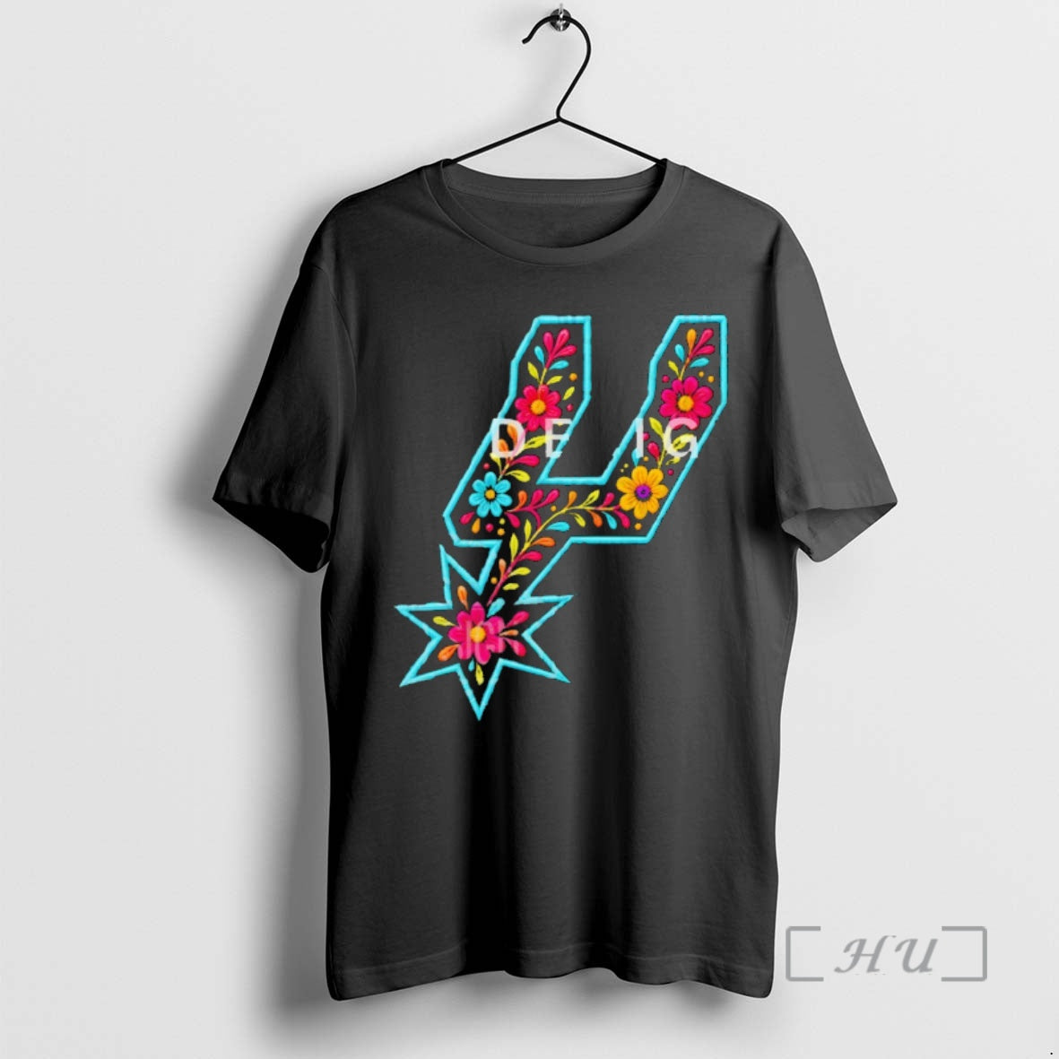 Officials Spurs Logo Floral San Antonio Basketball - Adult & Kids T-Shirts, Sweatshirts & Hoodies apparel design preview 1