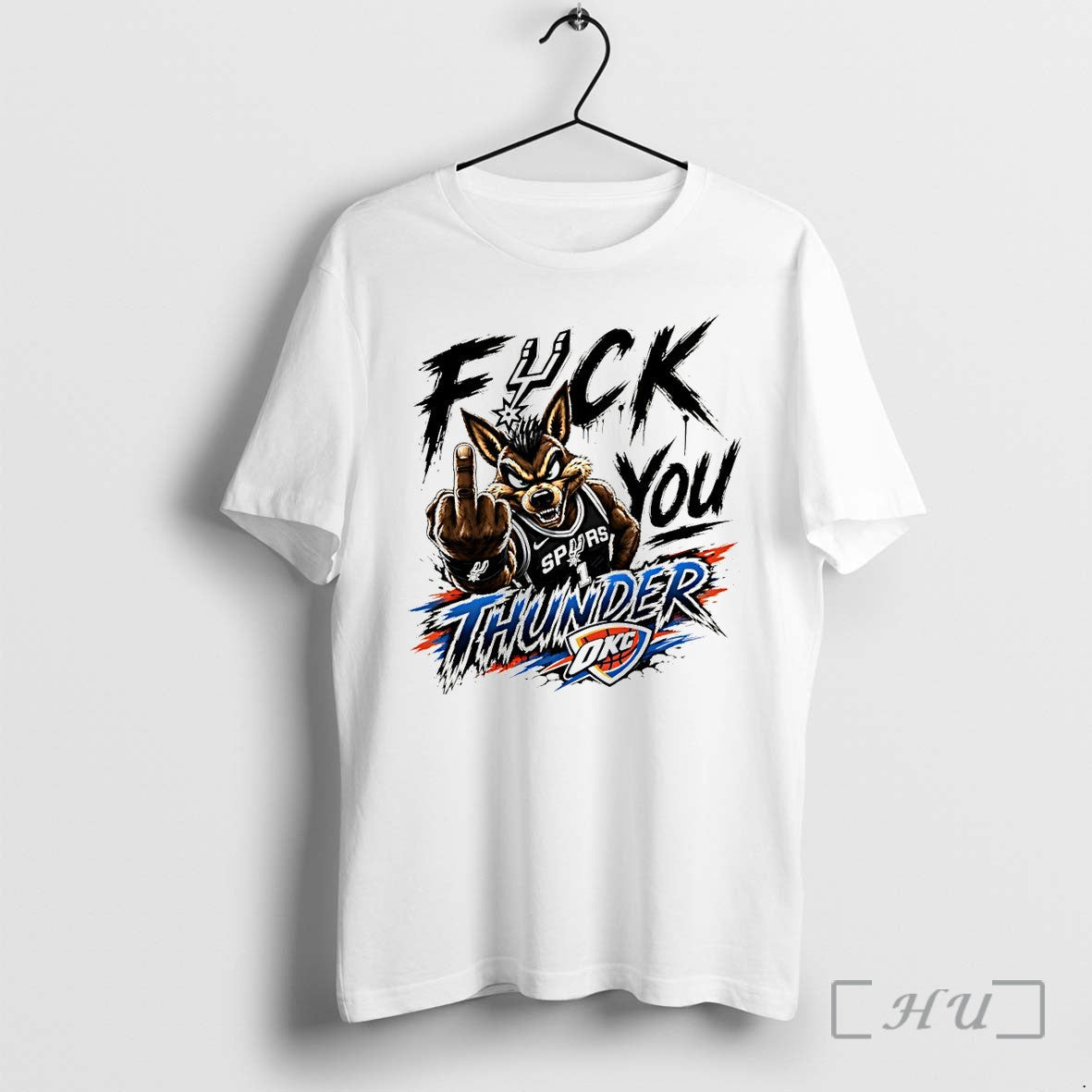 Officials Spurs Vs Thunder Fuck You Premium Sweater - Adult & Kids T-Shirts, Sweatshirts & Hoodies apparel design preview 1