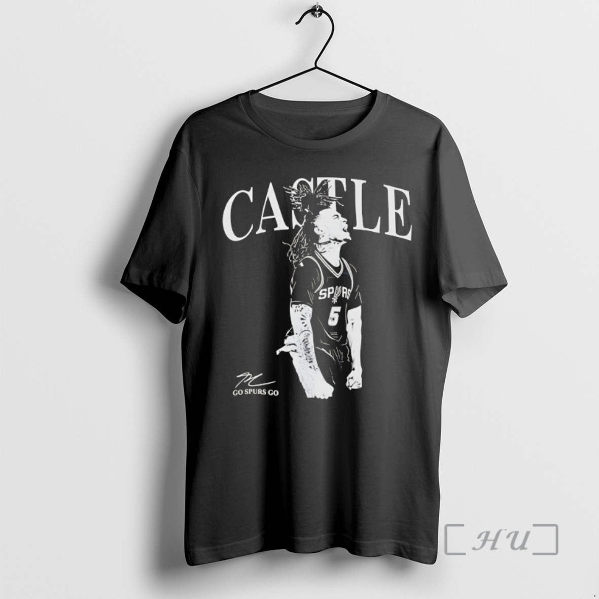Officials Stephon Castle San Antonio Spurs Basketball - Adult & Kids T-Shirts, Sweatshirts & Hoodies apparel design preview 1