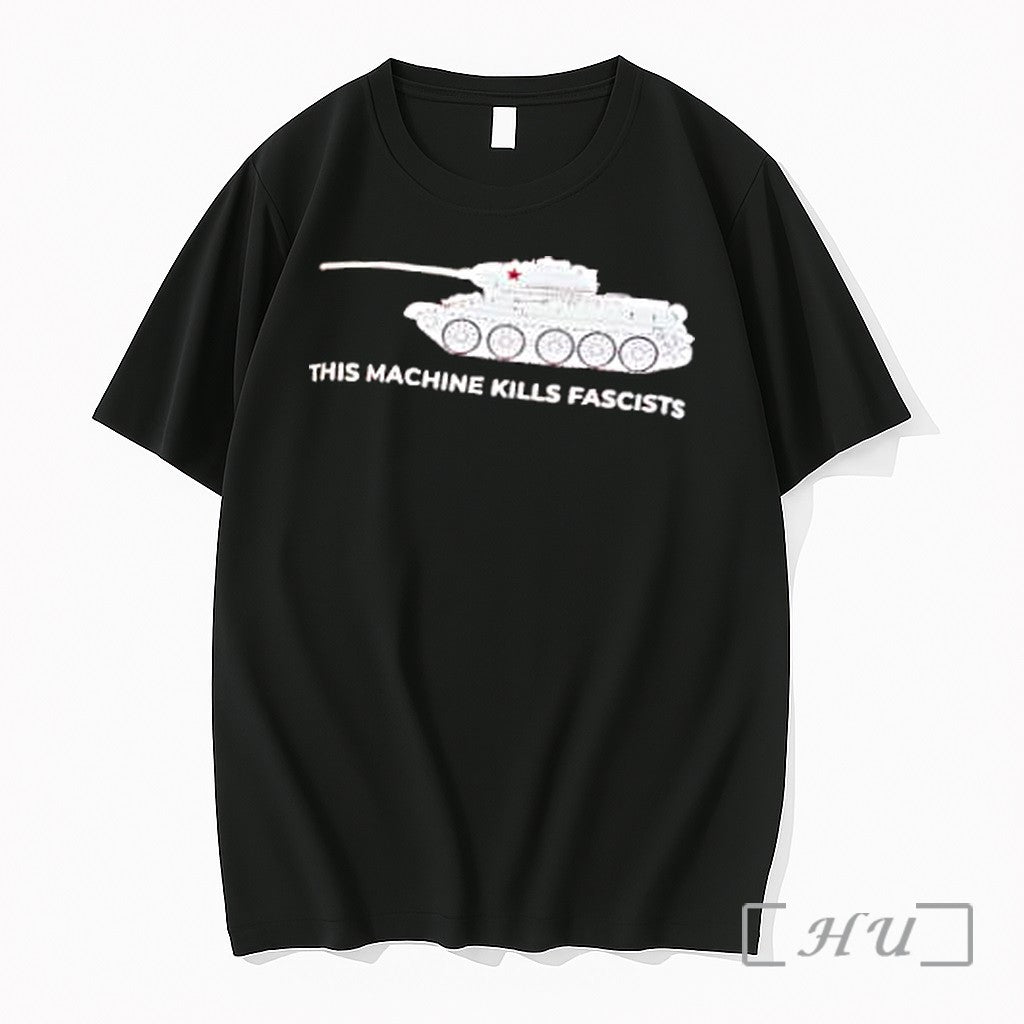 Officials Tank This Machine Kills Fascists Premium - Adult & Kids T-Shirts, Sweatshirts & Hoodies apparel design preview 1