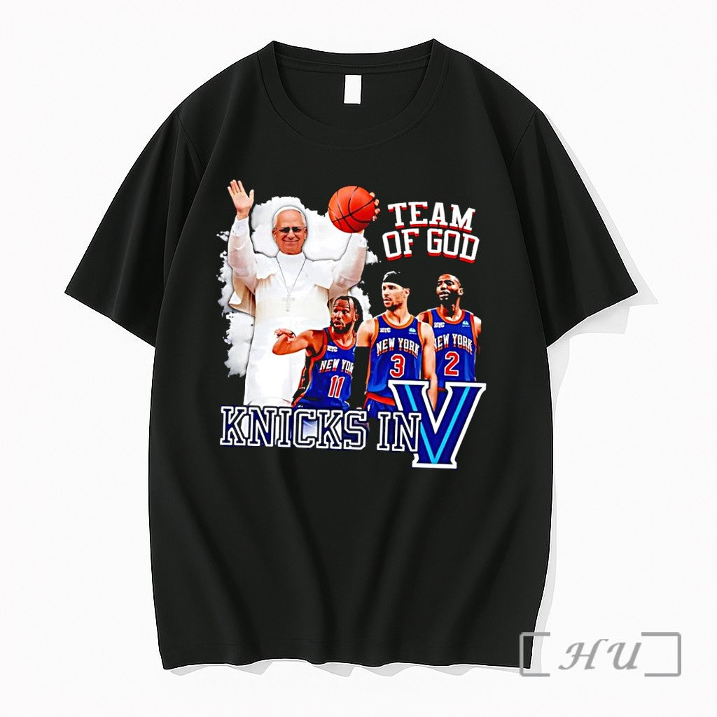 Officials Team Of God Knicks In V Villanova Black - Adult & Kids T-Shirts, Sweatshirts & Hoodies apparel design preview 1