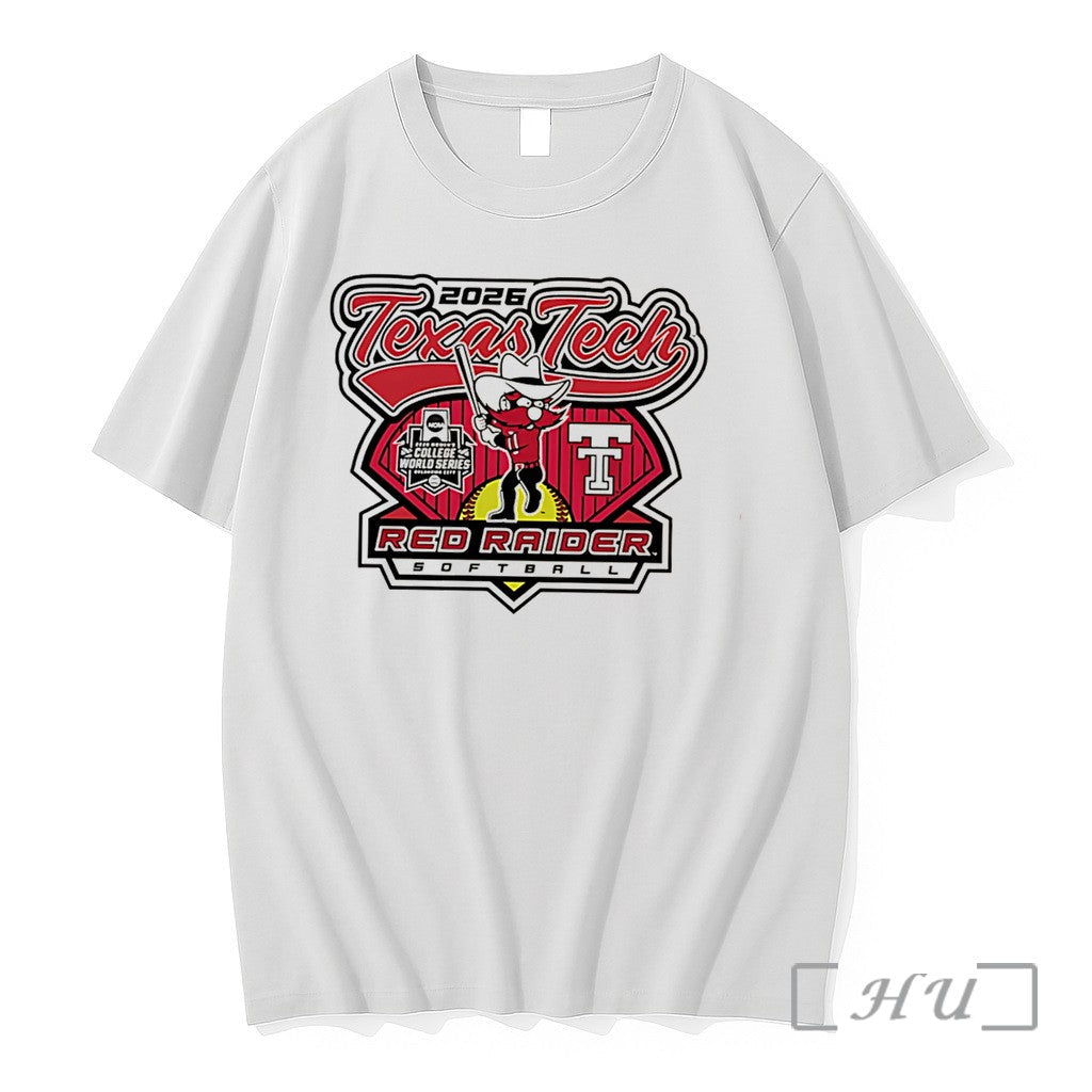 Officials Texas Tech Red Raider Softball 2026 Wcws - Adult & Kids T-Shirts, Sweatshirts & Hoodies apparel design preview 1