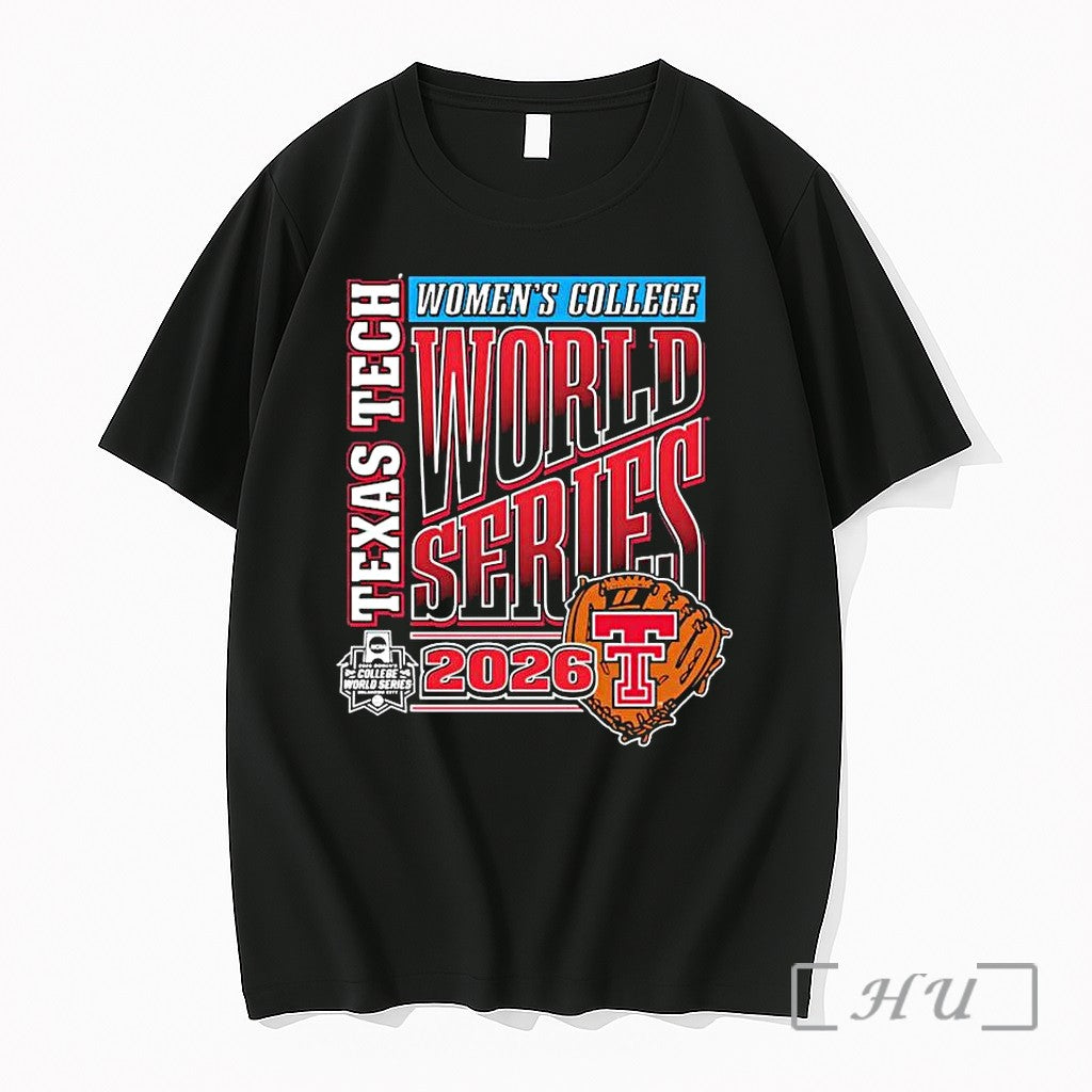 Officials Texas Tech Womens College World Series 2026 - Adult & Kids T-Shirts, Sweatshirts & Hoodies apparel design preview 1