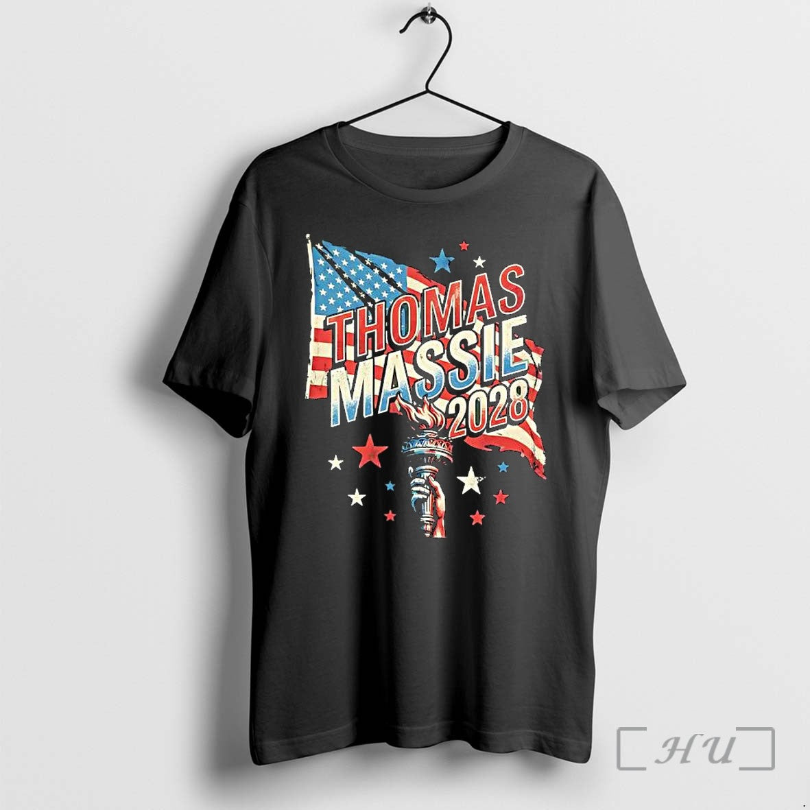 Officials Thomas Massie 2028 Usa Flag Premium Sweater - Adult & Kids T-Shirts, Sweatshirts & Hoodies apparel design preview 1